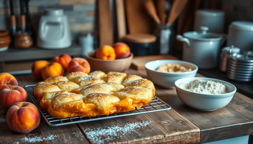 baking peach cobbler